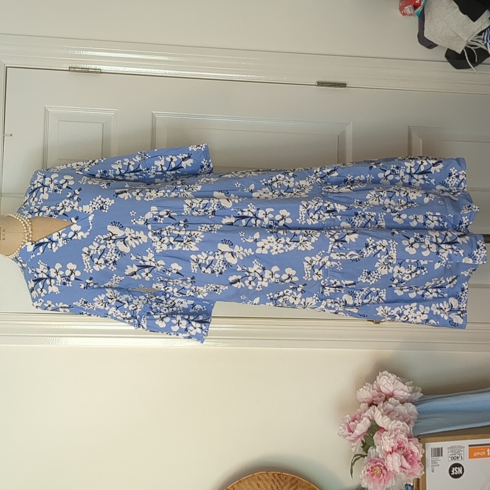 Sail to Sable Floral Bell Sleeve Dress Sz. XS - Picture 2 of 8